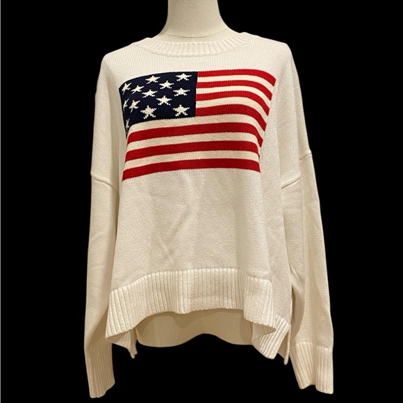 Old Navy Patriotic/Flag Red, White, and Blue Crew Neck Sweater - Picture 1 of 10